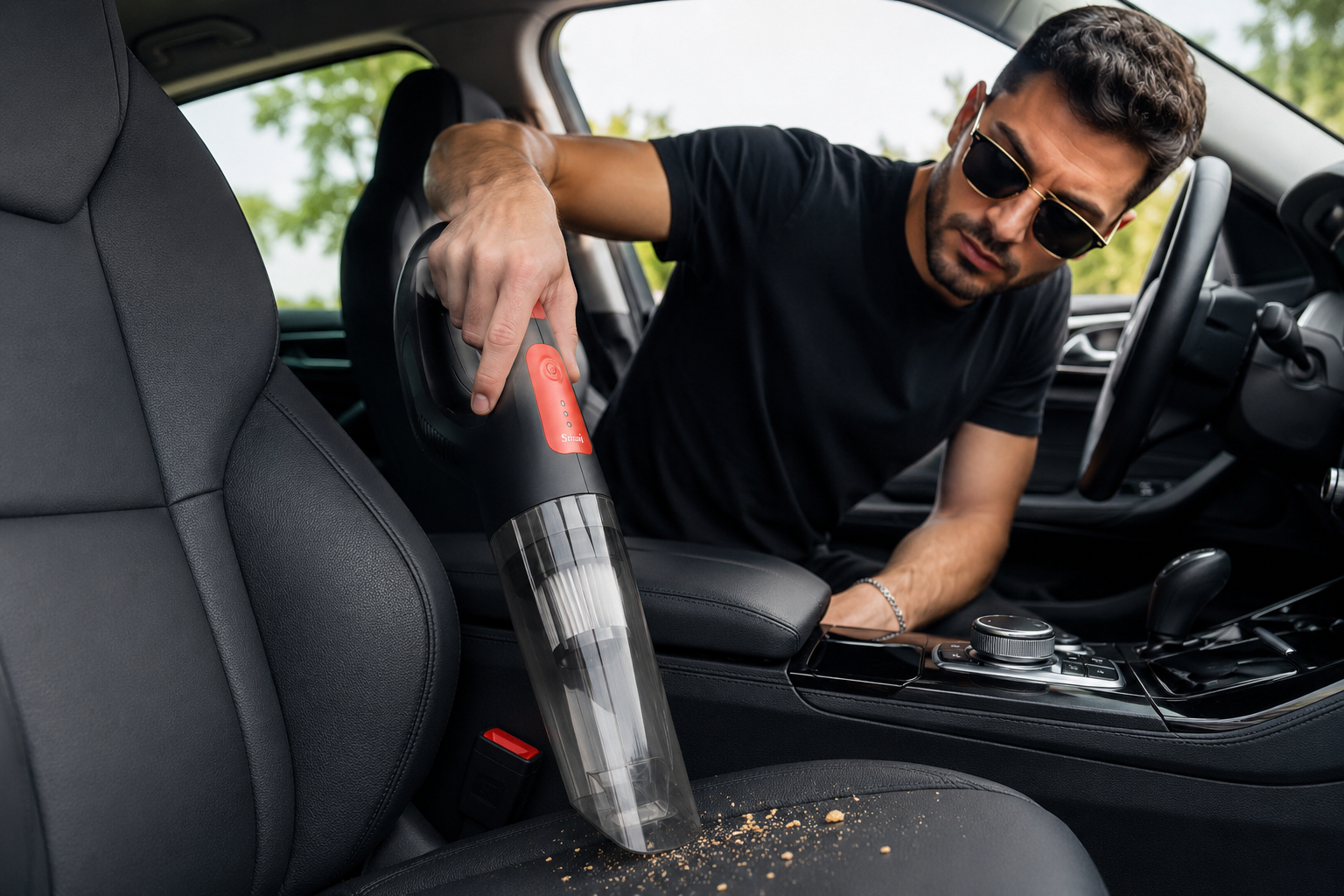 Wireless charging car vacuum cleaner