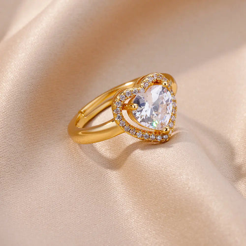 Gold Heart Love Ring