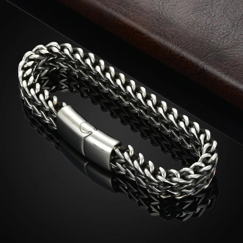Stainless Steel Braided Keel Bracelet