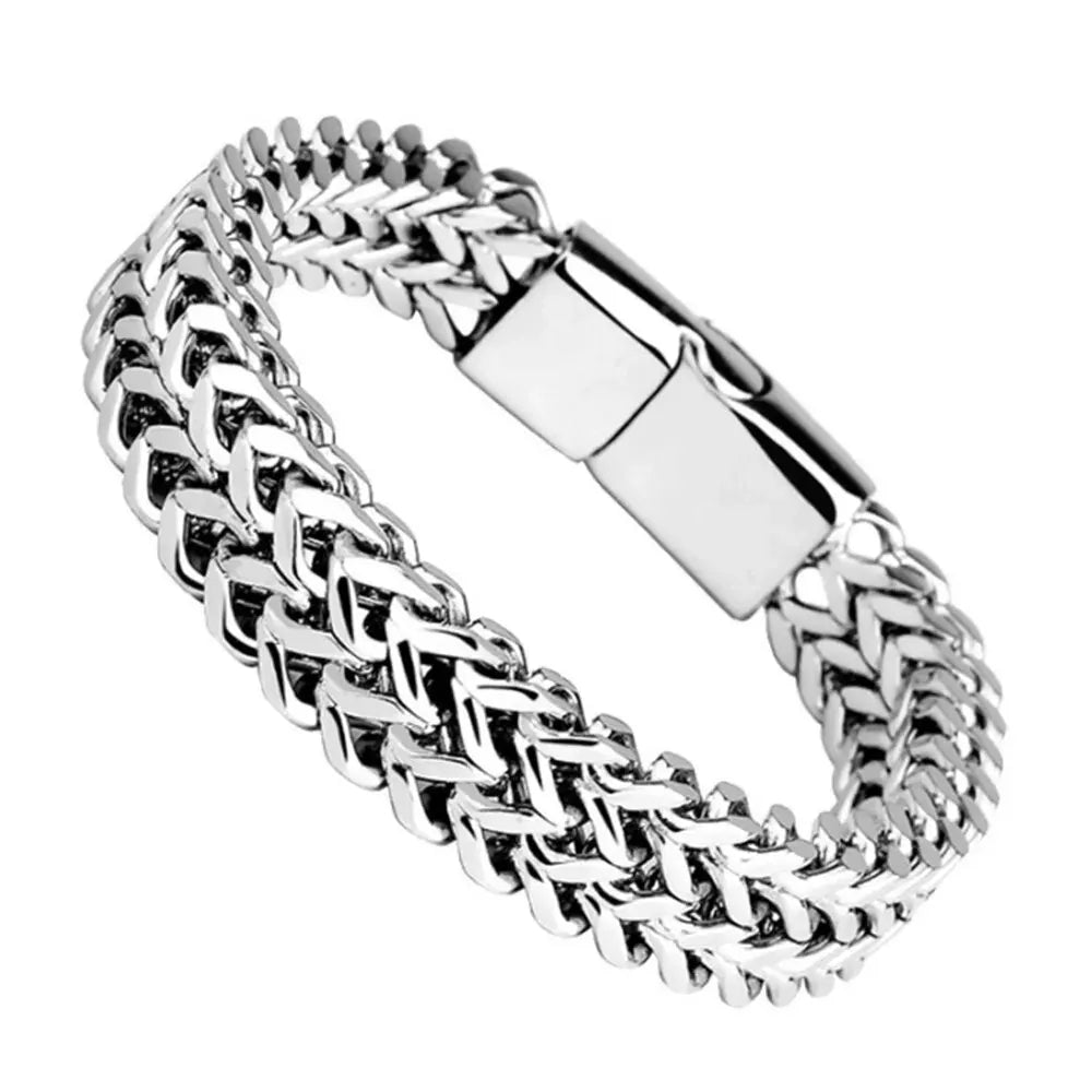 Stainless Steel Braided Keel Bracelet