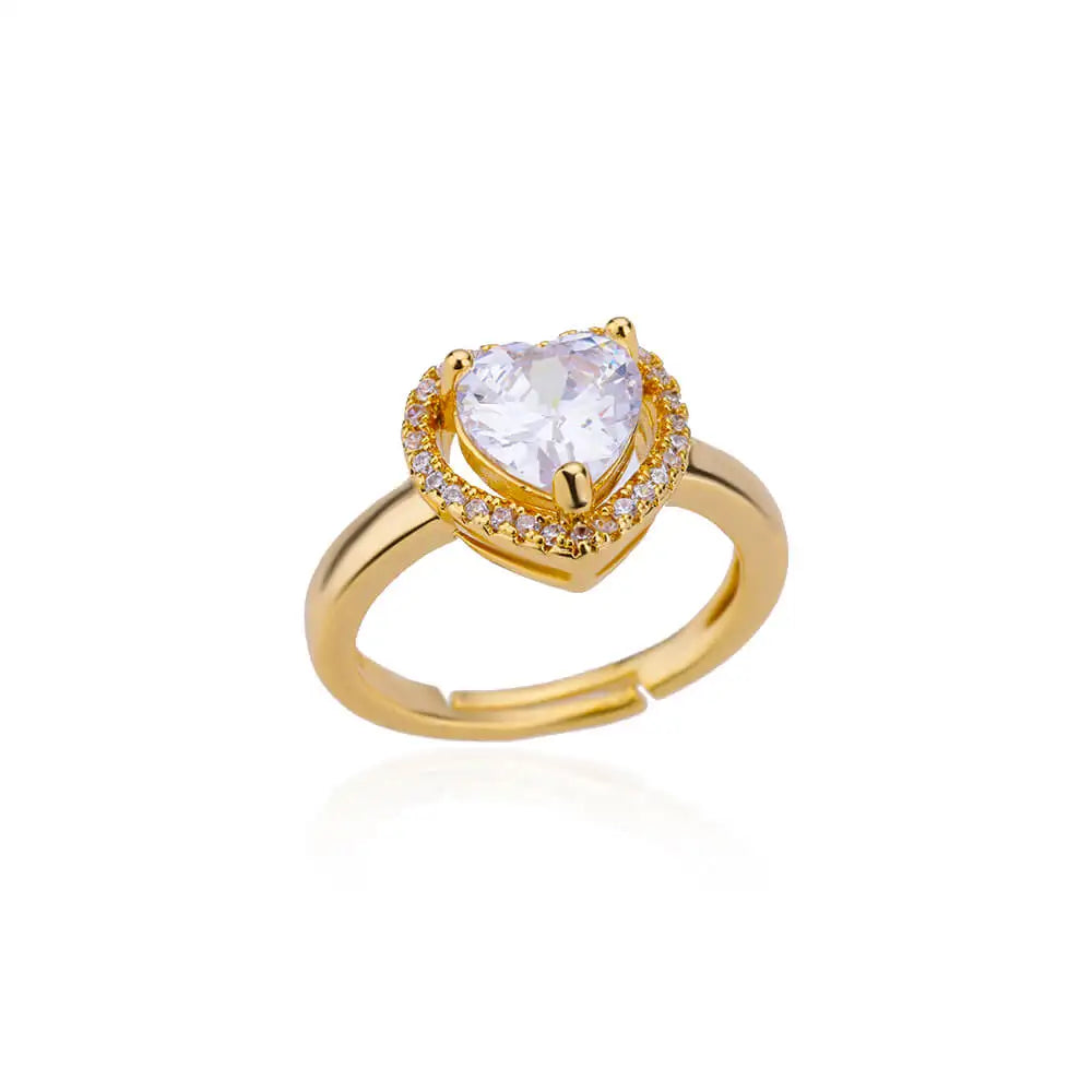 Gold Heart Love Ring