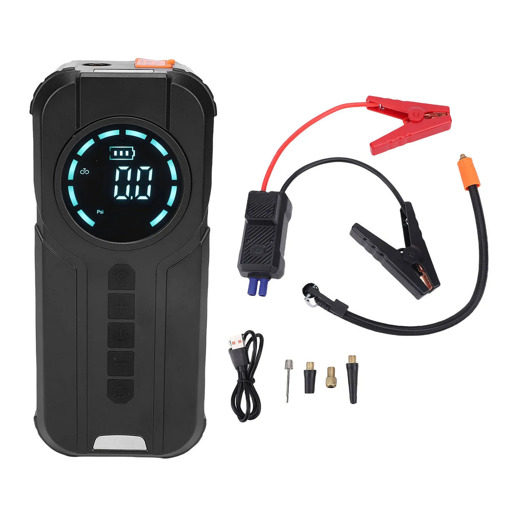 מתנע חירום לרכב עם מדחס אוויר נייד

Portable Car Jump Starter with Air Compressor