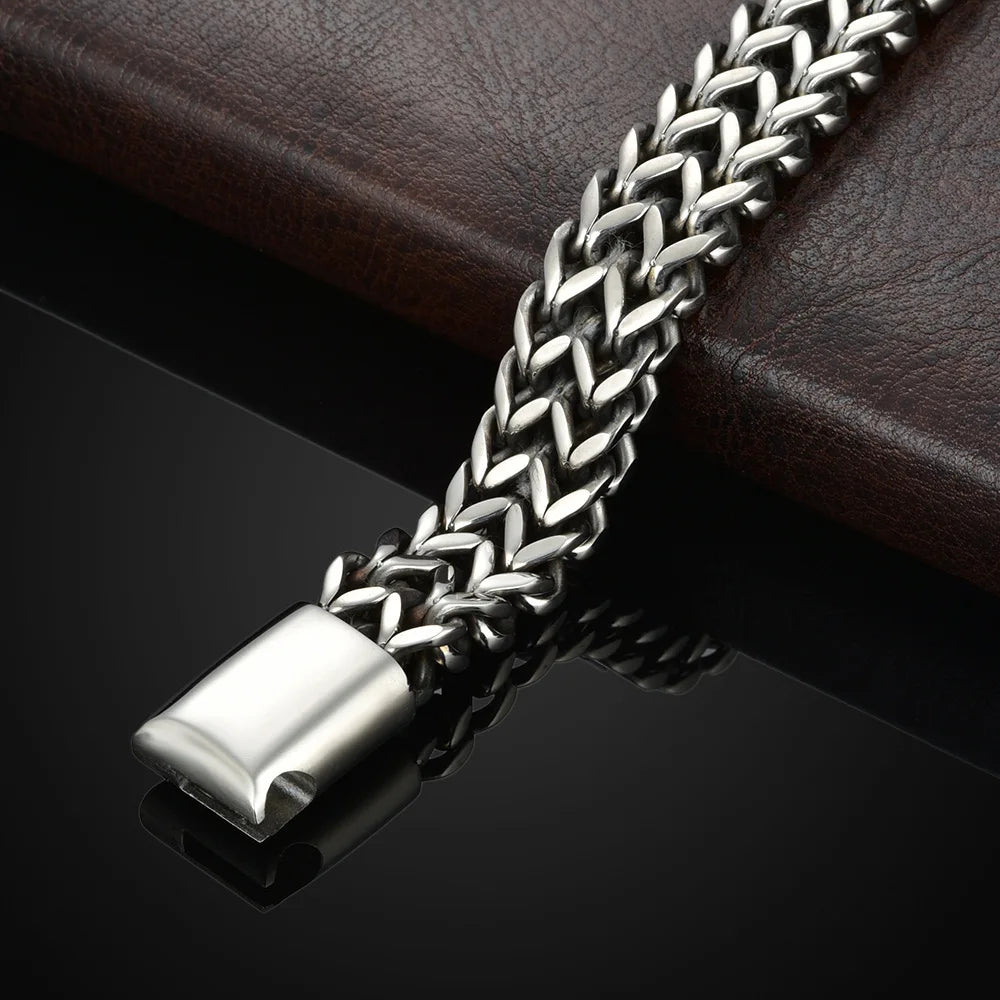 Stainless Steel Braided Keel Bracelet