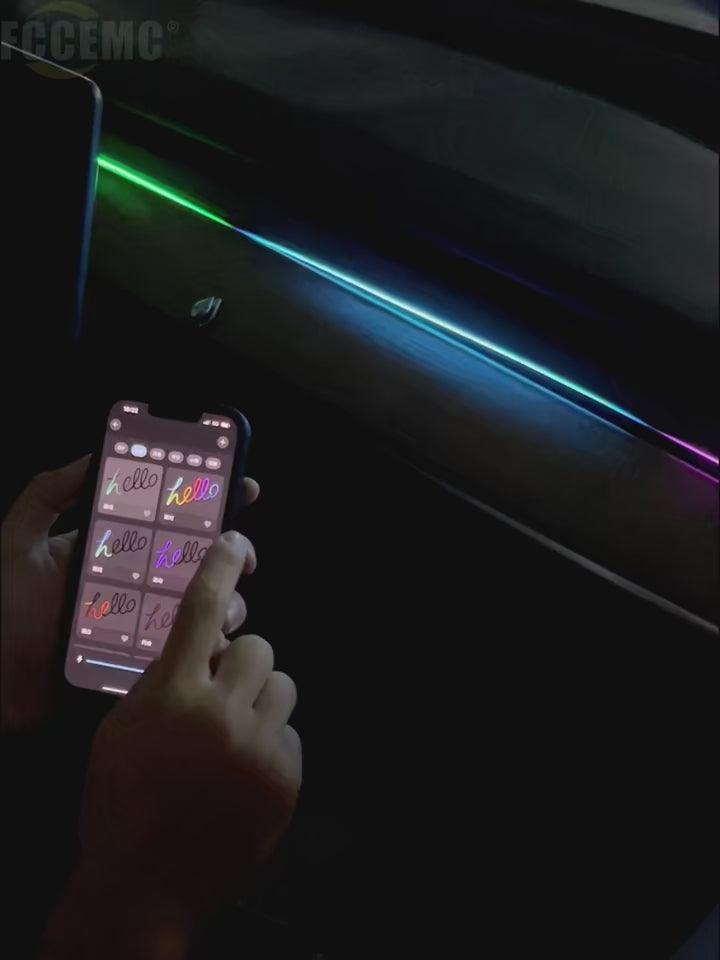 תאורת LED חכמה לרכב RGB | Smart RGB Car Ambient Light.